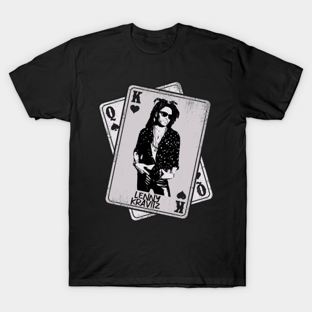 Retro Lenny Kravitz Style Card T-Shirt by Slepet Anis